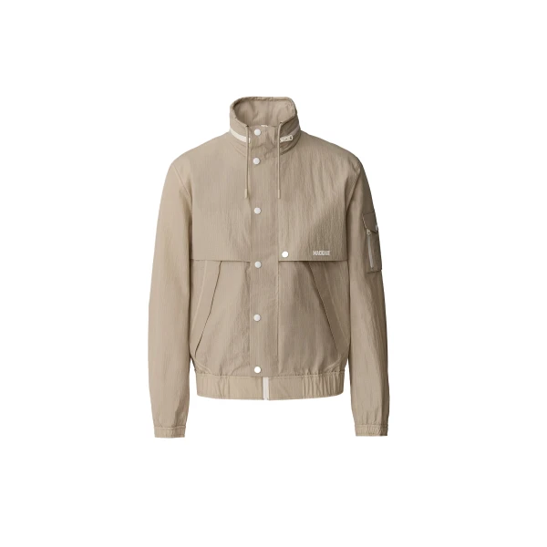 Garrett Seam-Sealed Ristop Rain Jacket in Taupe