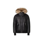 Mackage Glen-F 2-In-1 Leather Bomber Jacket in Black