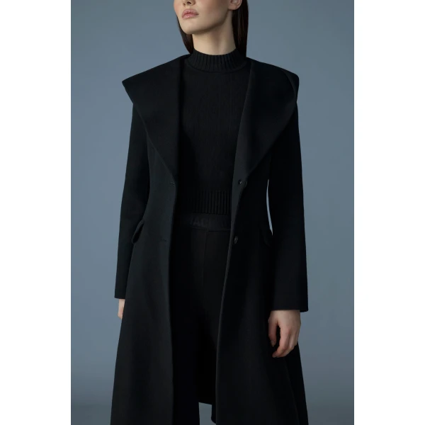Mackage Gloria Handmade Wool Blend Coat in Black