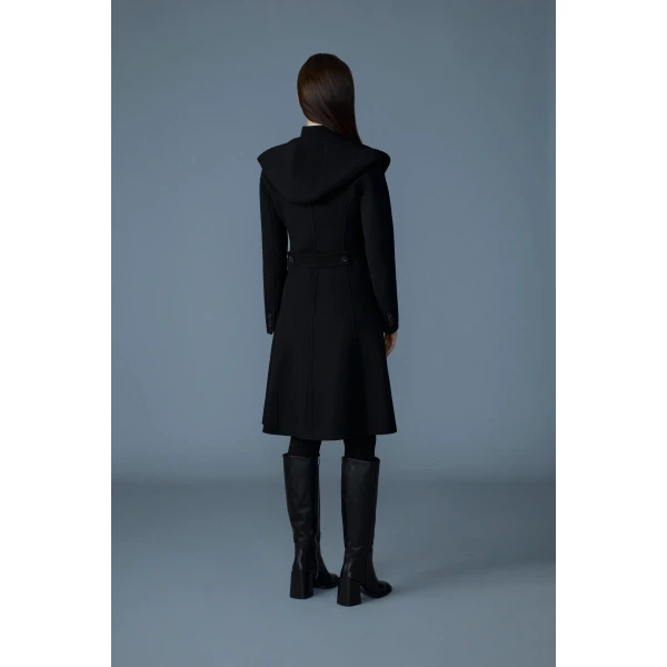 Mackage Gloria Handmade Wool Blend Coat in Black