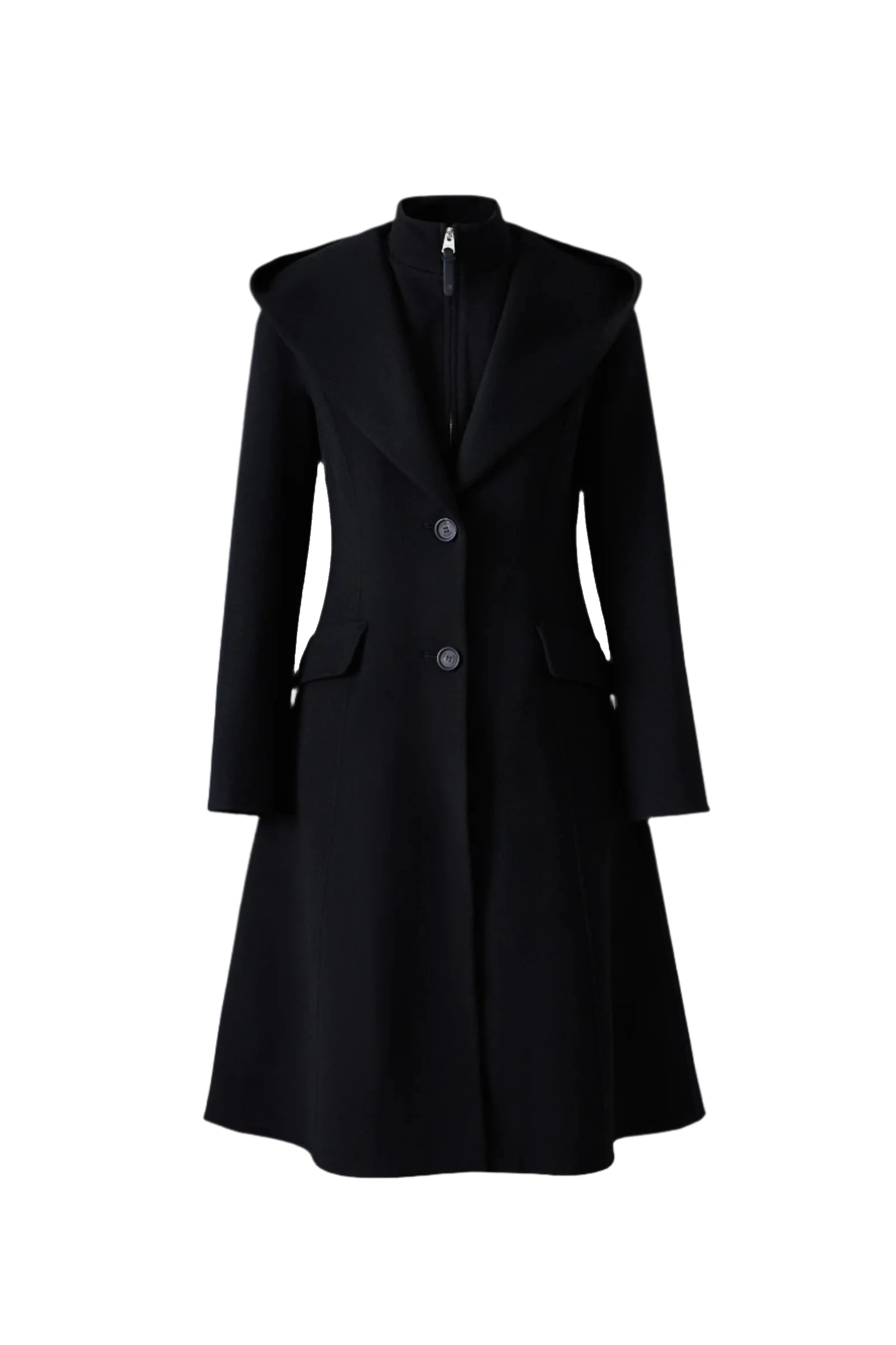 Mackage Gloria Handmade Wool Blend Coat in Black Mackage Gloria Handmade Wool Blend Coat in Black
