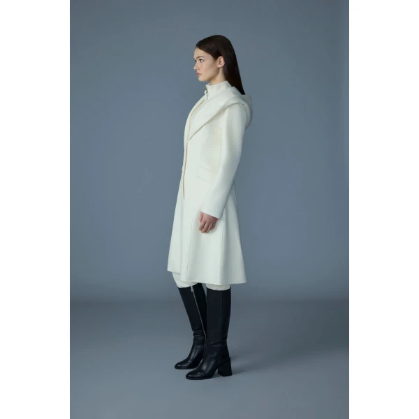 Mackage Gloria Handmade Wool Blend Coat in Cream
