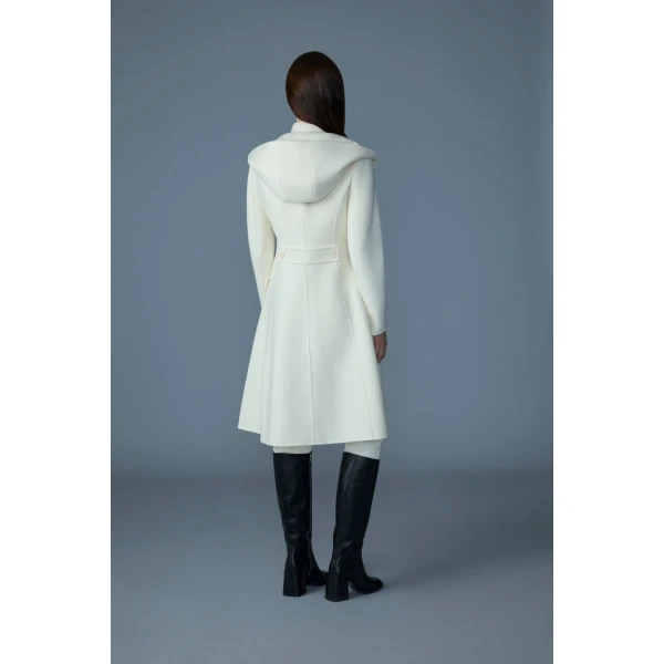 Mackage Gloria Handmade Wool Blend Coat in Cream