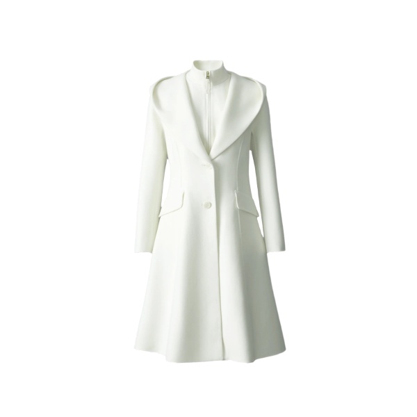 Mackage Gloria Handmade Wool Blend Coat in Cream