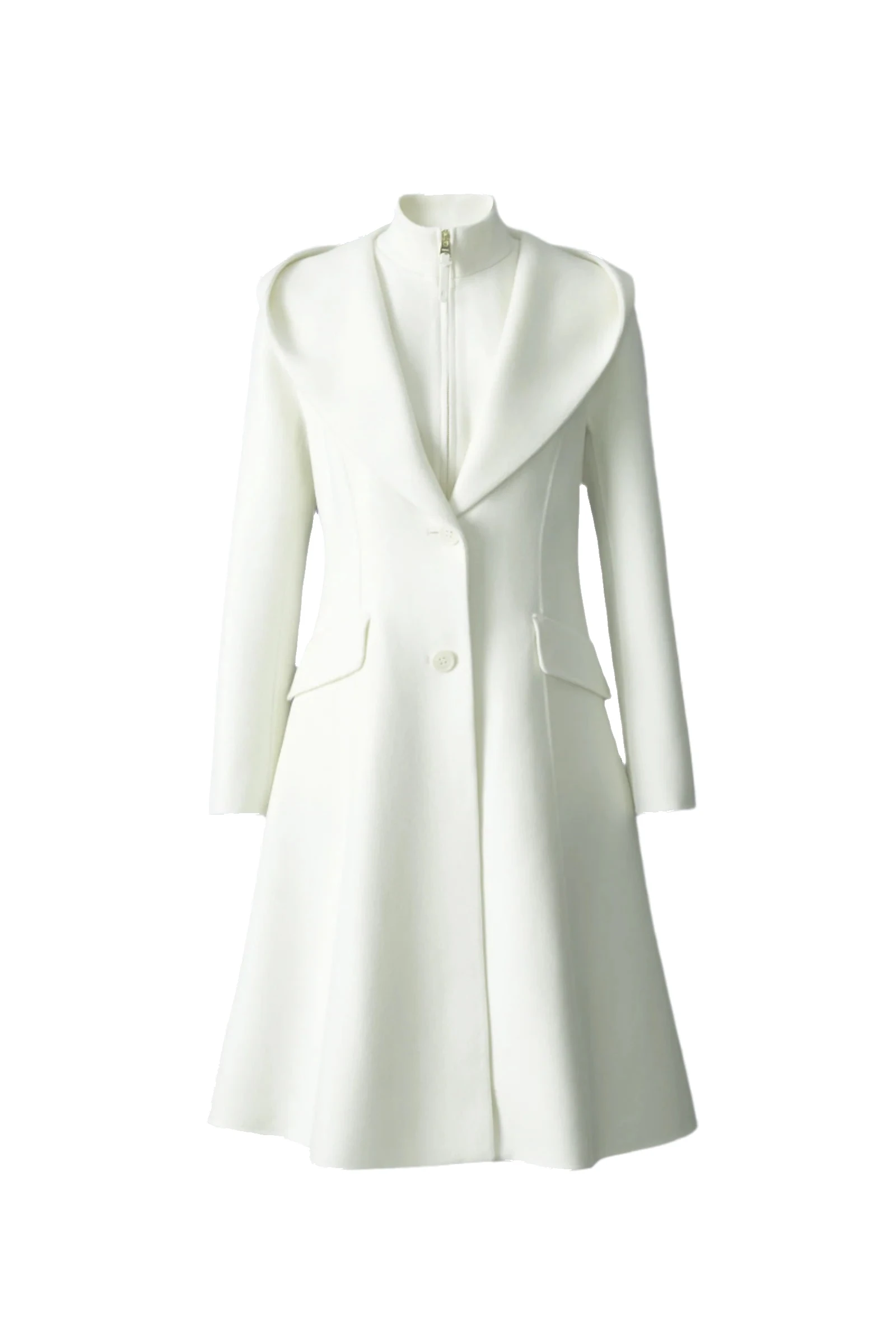 Mackage Gloria Handmade Wool Blend Coat in Cream Mackage Gloria Handmade Wool Blend Coat in Cream