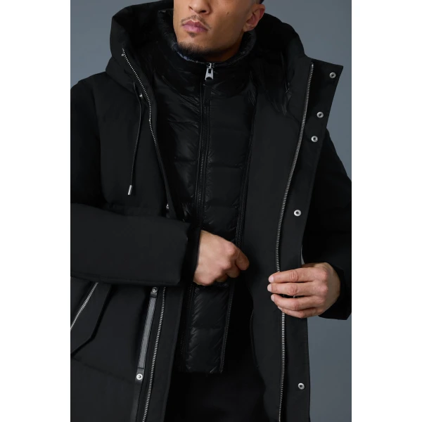 Mackage Graydon 2-In-1 Nordic Tech Heavy Down Jacket in Black