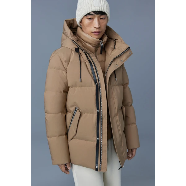 Mackage Graydon 2-In-1 Nordic Tech Heavy Down Jacket in Light Camel