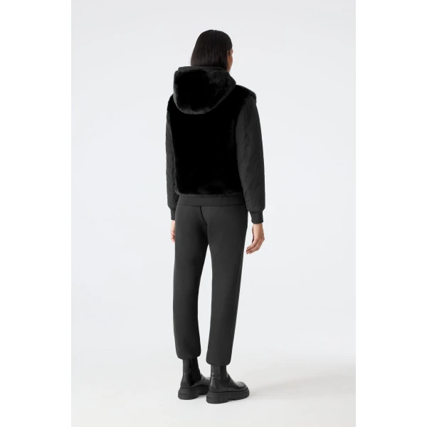 Mackage Gwendal Reversible Faux Fur Hoodie in Black
