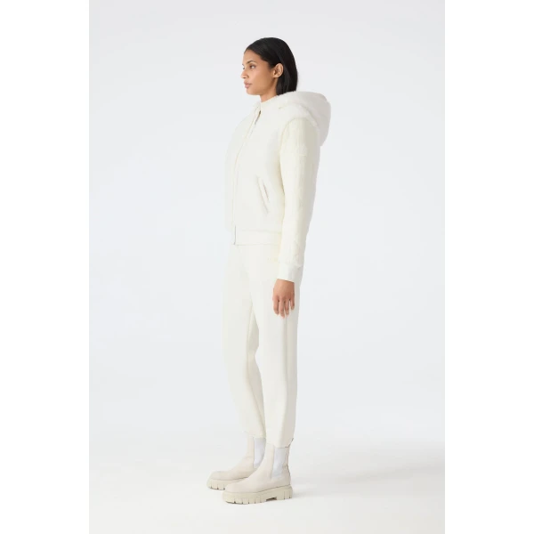 Mackage Gwendal Reversible Faux Fur Hoodie in Cream