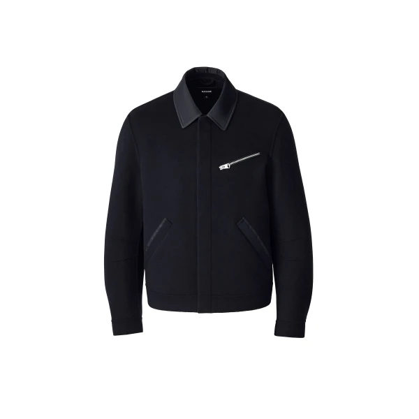 Mackage Hayes Double-Face Wool Workwear Jacket in Navy