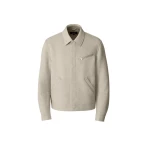Mackage Hayes-HB Double-Face Wool Workwear Jacket in Herringbone in Taupe Mix-Taupe