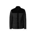 Mackage Henrik Mixed-Media Suede Shirt Jacket in Black