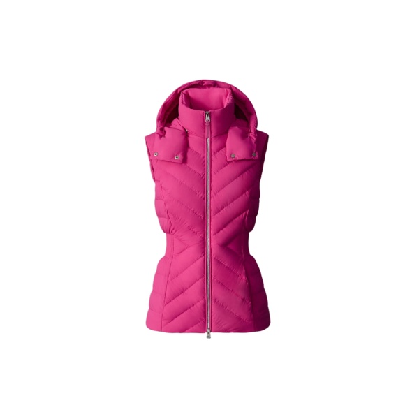 Mackage Hoshi Light Down Hooded Vest in Azalea