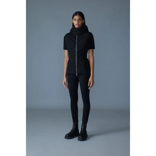 Mackage Hoshi Light Down Hooded Vest in Black