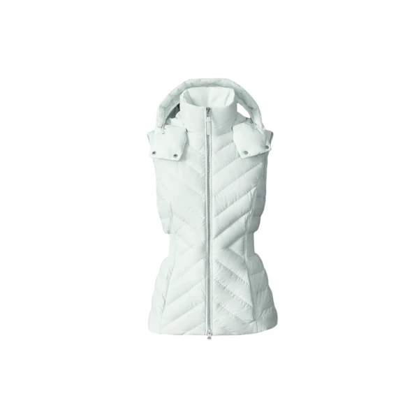 Mackage Hoshi Light Down Hooded Vest in Cream