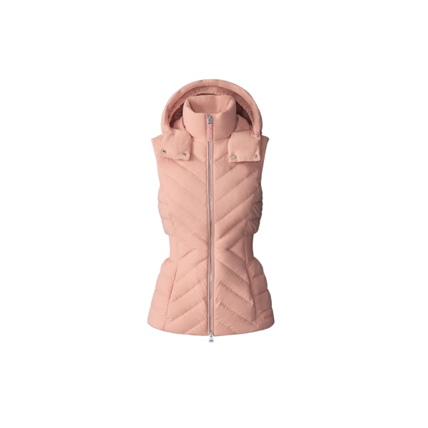 Mackage Hoshi Light Down Hooded Vest in Muted Clay