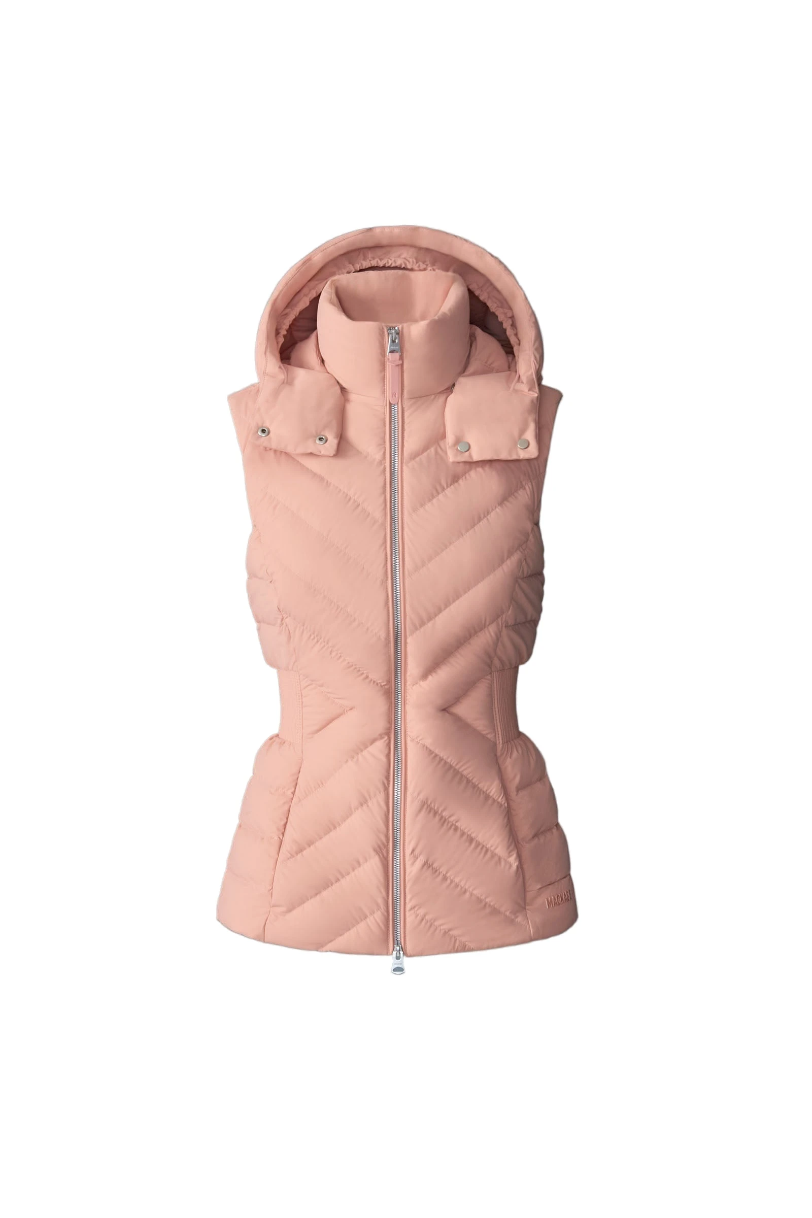 Mackage Hoshi Light Down Hooded Vest in Muted Clay Mackage Hoshi Light Down Hooded Vest in Muted Clay
