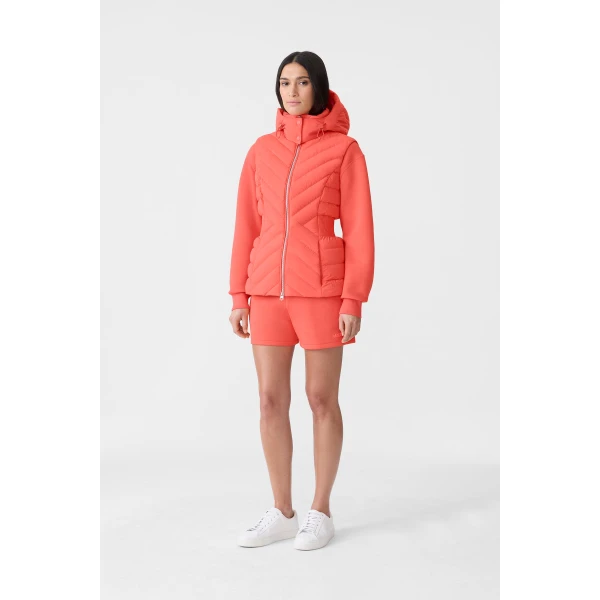 Mackage Hoshi Light Down Hooded Vest in Papaya