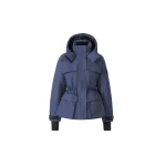 Mackage Iclyn-DNM Denim Down Jacket in Medium Denim | Ski jacket | Coveti