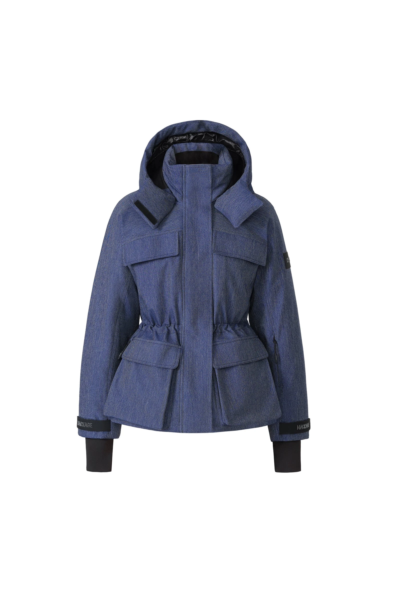 Mackage Iclyn-DNM Denim Down Jacket in Medium Denim Mackage Iclyn-DNM Denim Down Jacket in Medium Denim | Ski jacket | Coveti