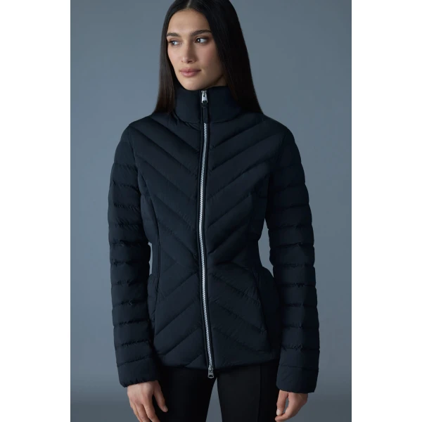 Mackage Idalee Light Down Hooded Jacket in Black
