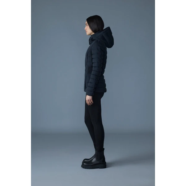 Mackage Idalee Light Down Hooded Jacket in Black