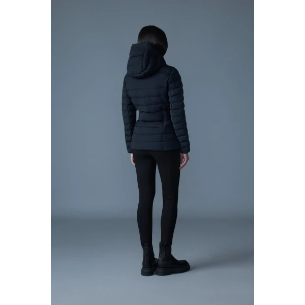 Mackage Idalee Light Down Hooded Jacket in Black
