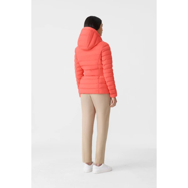 Mackage Idalee Light Down Hooded Jacket in Papaya