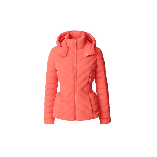 Mackage Idalee Light Down Hooded Jacket in Papaya