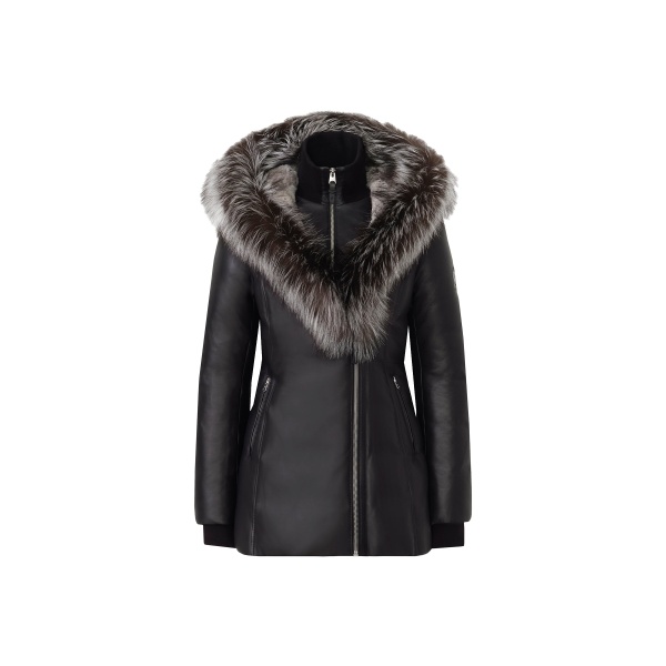 mackage ingrid-x leather down jacket