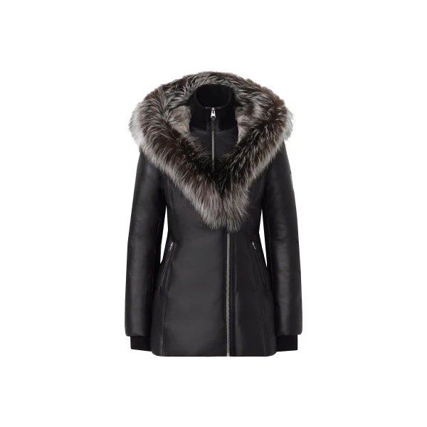 mackage ingrid-x leather down jacket