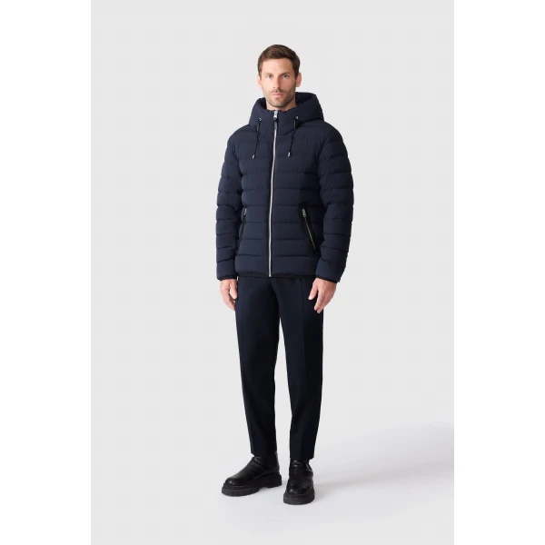 Mackage Jack-Z Agile-360 Stretch Light Down Jacket in Navy