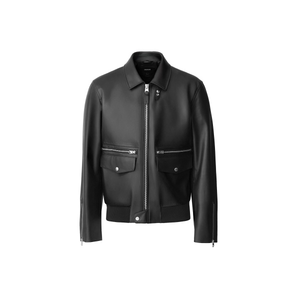 Mackage Jakari Leather Zip Jacket in Black
