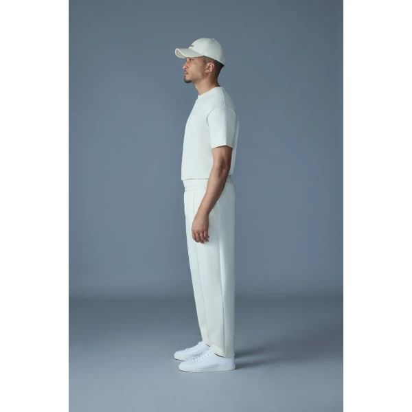 Mackage Jamil-R Double-Face Jersey Sweatpants in Cream