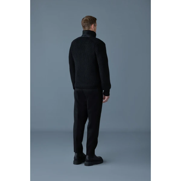 Mackage Jonathan Mixed-Media Shearling Jacket in Black