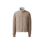 Mackage Jonathan Mixed-Media Shearling Jacket in Light Camel-Natural Mackage Jonathan Mixed-Media Shearling Jacket in Light Camel-Natural
