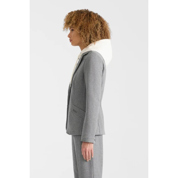jospia-k 2-in-1 tailored jacket light grey mix-cream