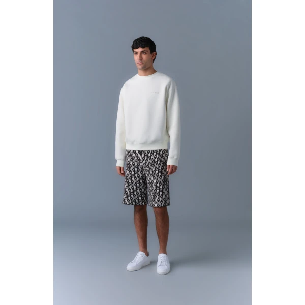 Mackage Julian Double-Face Jersey Sweatshirt in Cream