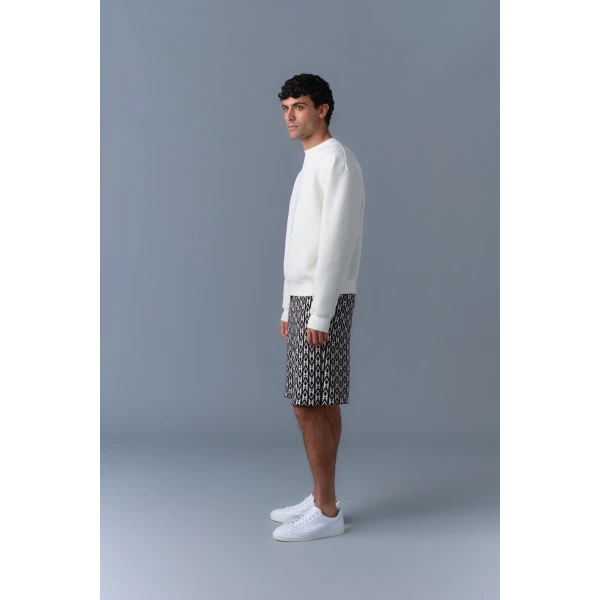 Mackage Julian Double-Face Jersey Sweatshirt in Cream