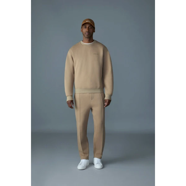 Mackage Julian Double-Face Jersey Sweatshirt in Light Camel