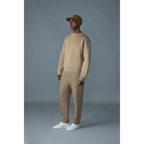 Mackage Julian Double-Face Jersey Sweatshirt in Light Camel