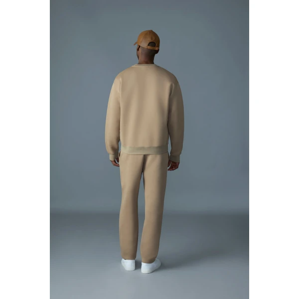 Mackage Julian Double-Face Jersey Sweatshirt in Light Camel