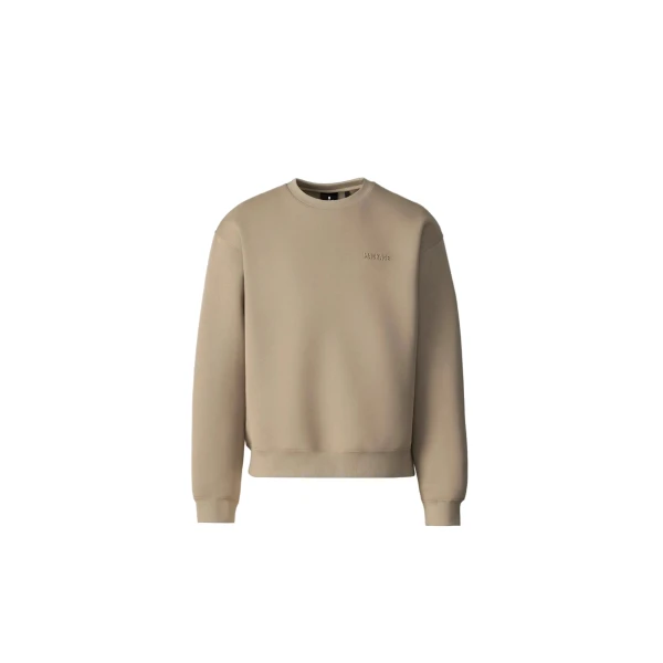 Julian Double-Face Jersey Sweatshirt in Light Camel