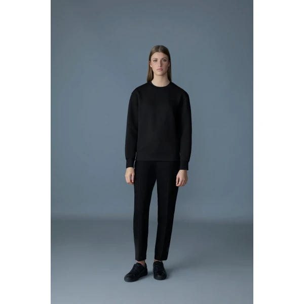 Mackage Julianna Double-Face Jersey Sweatshirt in Black