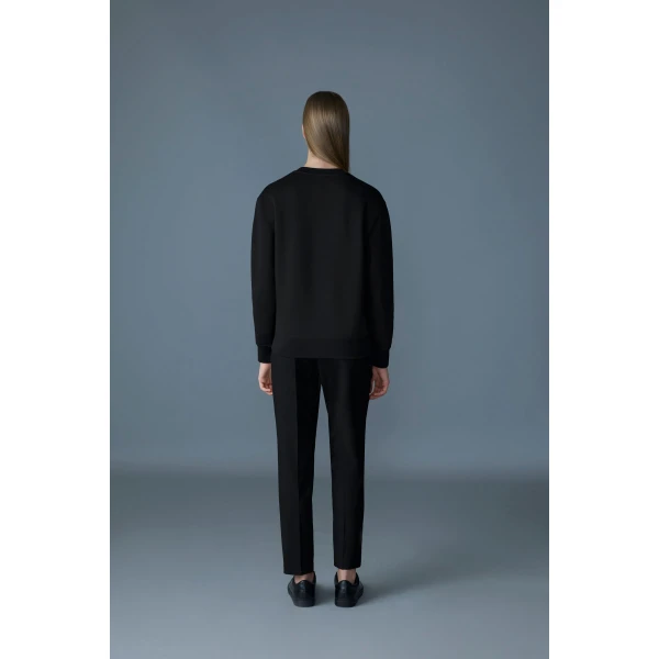 Mackage Julianna Double-Face Jersey Sweatshirt in Black