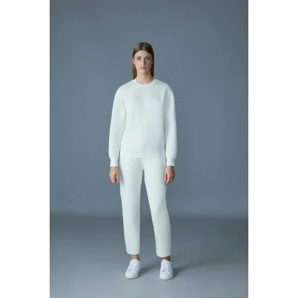 Mackage Julianna Double-Face Jersey Sweatshirt in Cream