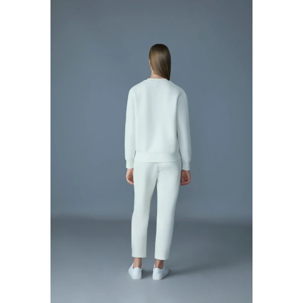 Mackage Julianna Double-Face Jersey Sweatshirt in Cream