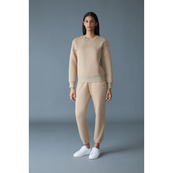 Mackage Julianna Double-Face Jersey Sweatshirt in Light Camel