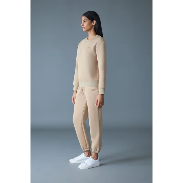 Mackage Julianna Double-Face Jersey Sweatshirt in Light Camel