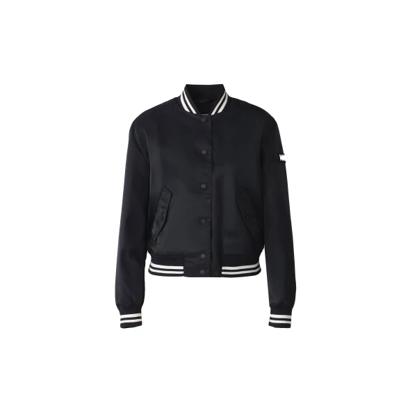 mackage juniper-sacr satin bomber jacket